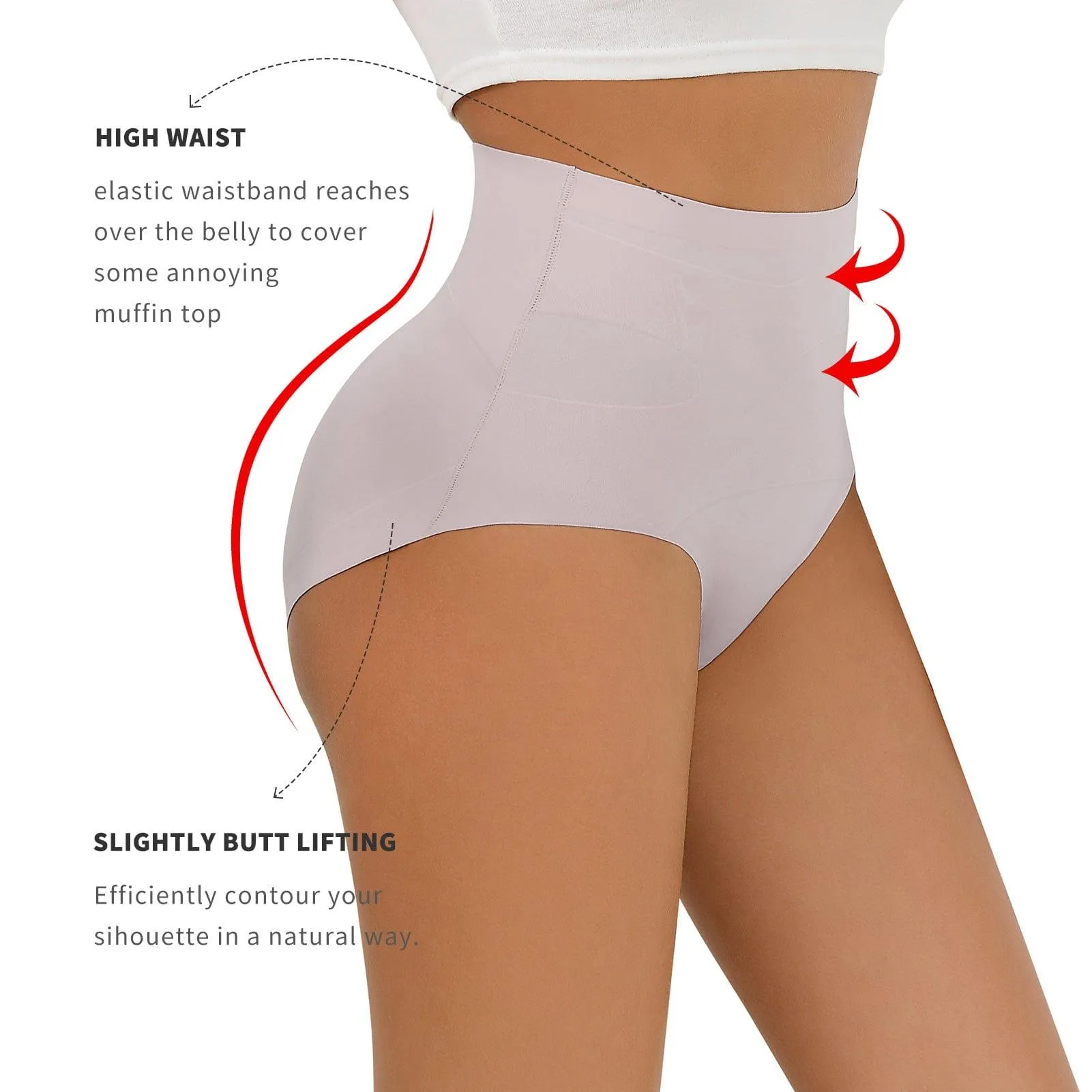Seamless Tummy Control High Waisted Underwear