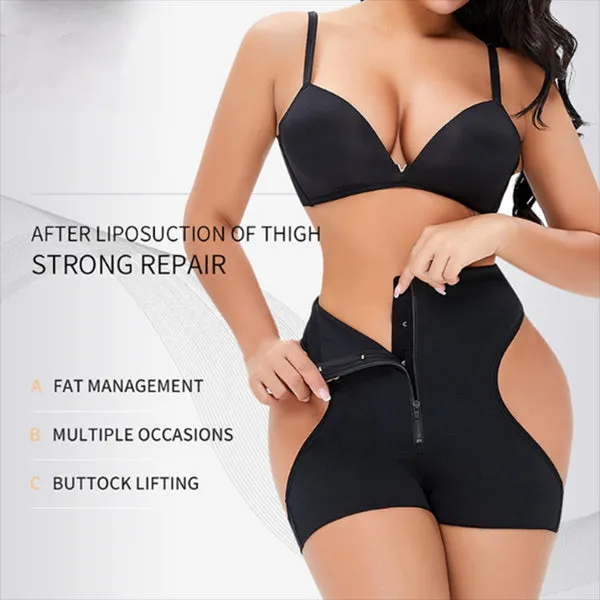 Sexy Women's Zipper Body Shaper For Butt Lift & Tummy Control