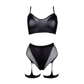 Shots Le Desir 2-Piece Bra Set With Garters Black O/S