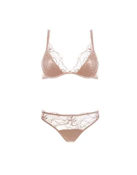 Signature Blush Padded Plunge Bra & Brief