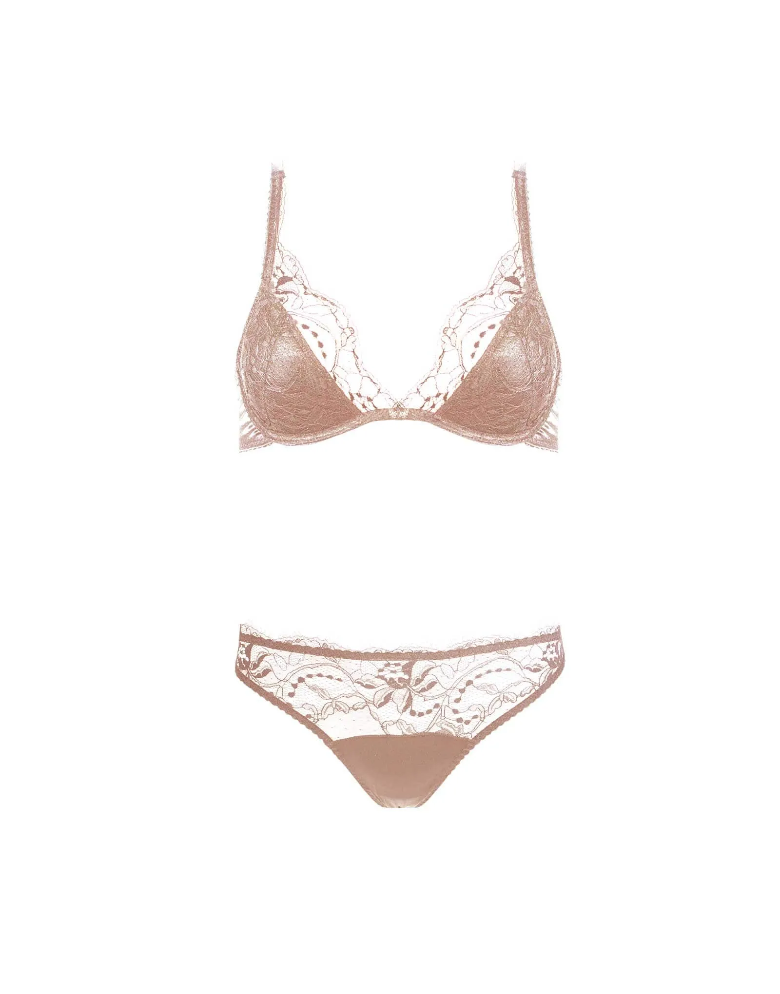 Signature Blush Padded Plunge Bra & Brief