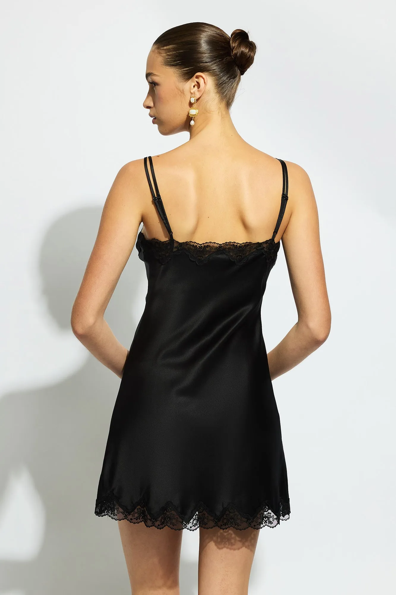 Silk Chemise With Pintucks