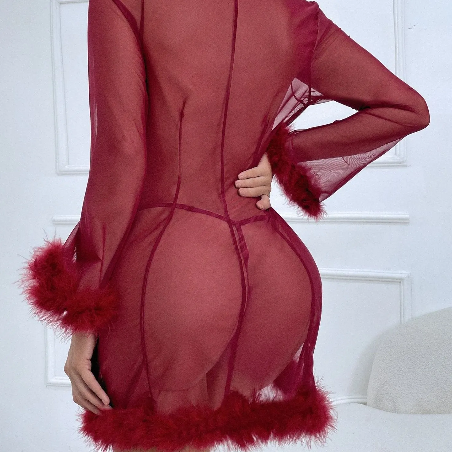 Simone Mesh Sheer Two Piece Luxury Lingerie Set