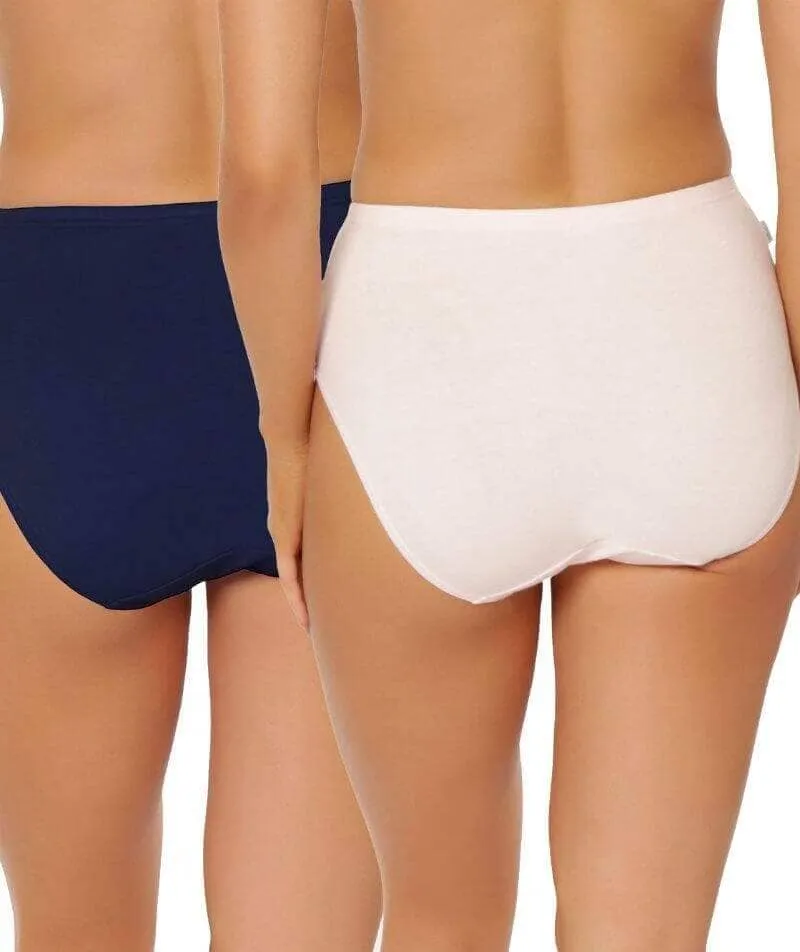 Sloggi Hikini 2 Pack Brief - Pink/Navy