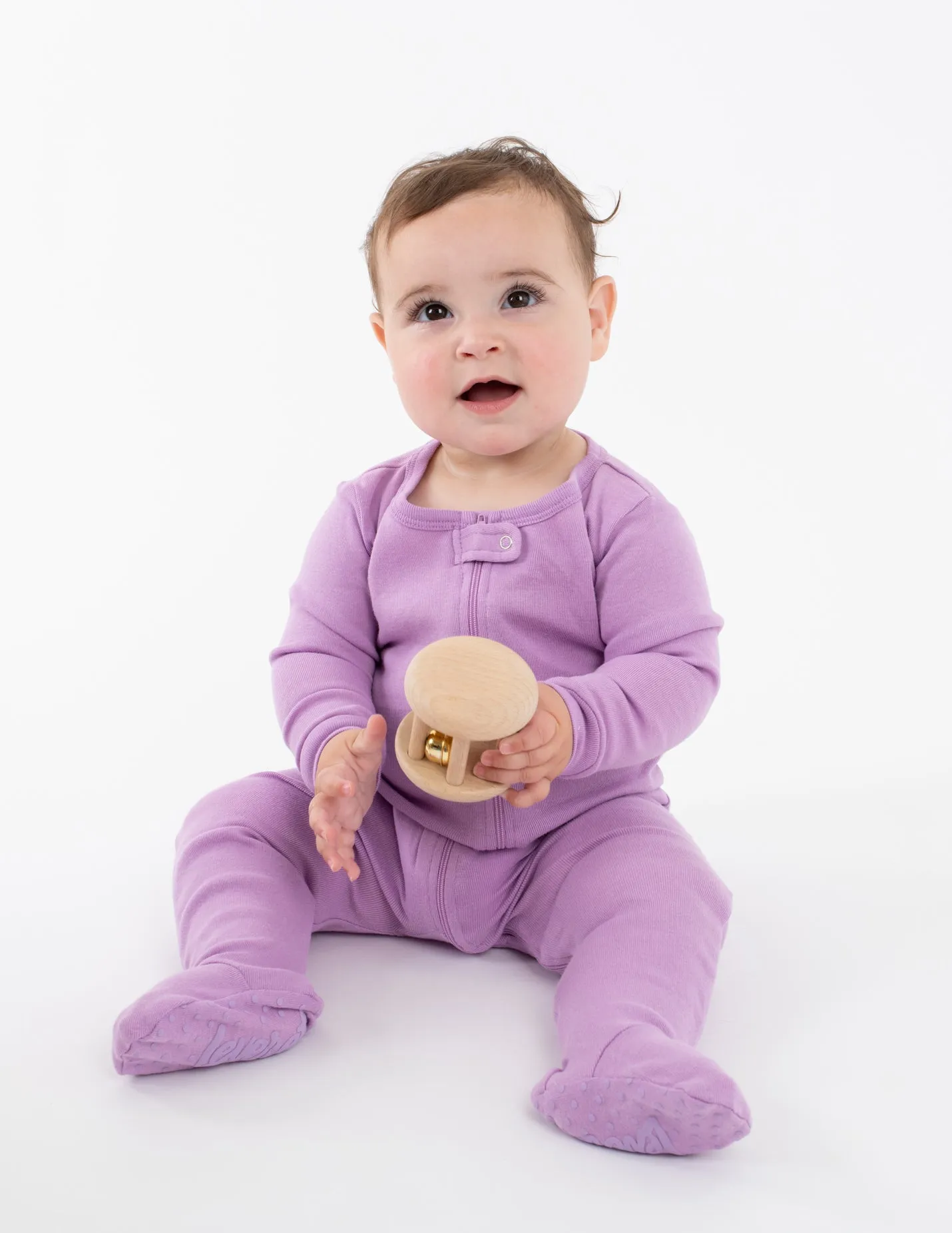 Solid Color Classic Footed Pajamas