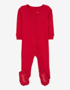 Solid Color Classic Footed Pajamas