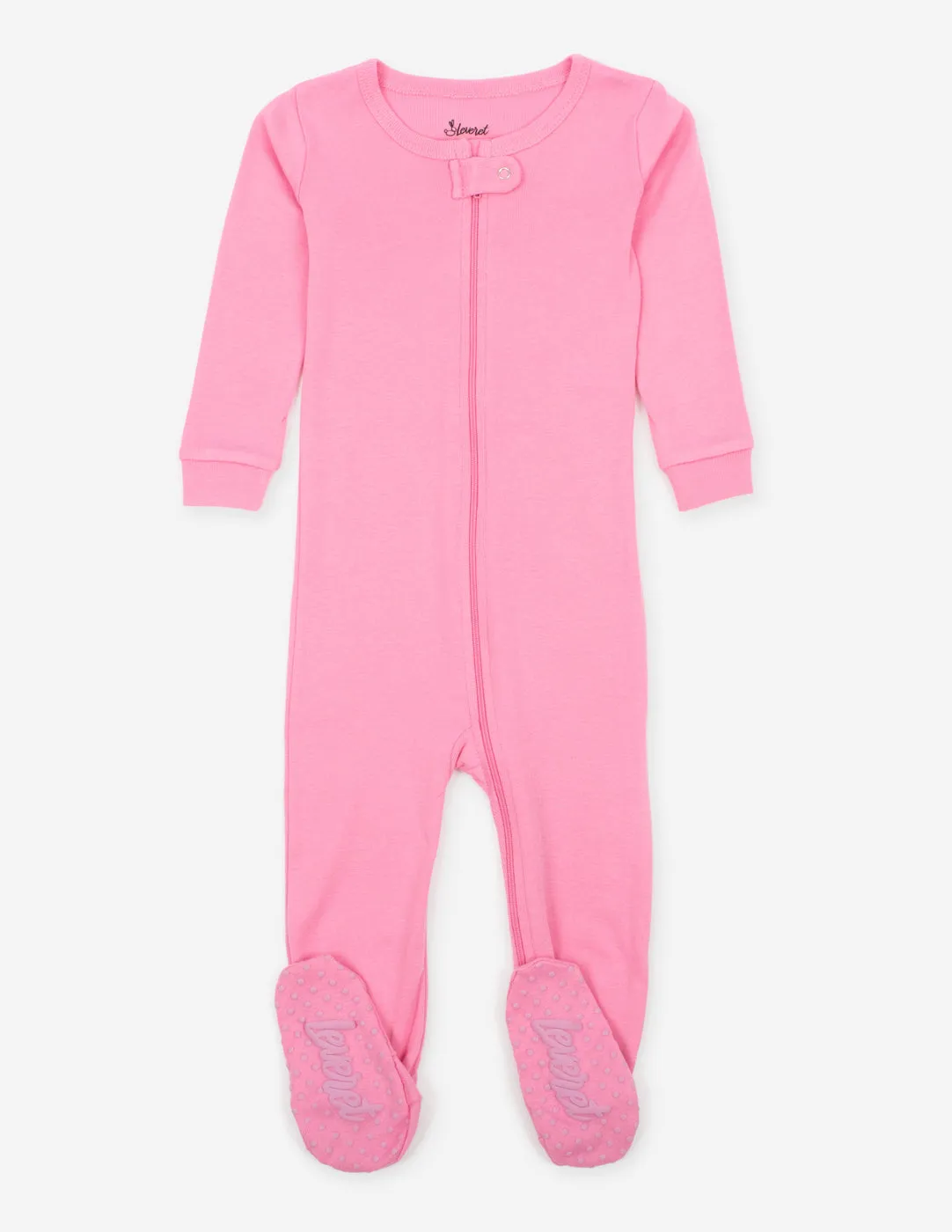 Solid Color Classic Footed Pajamas