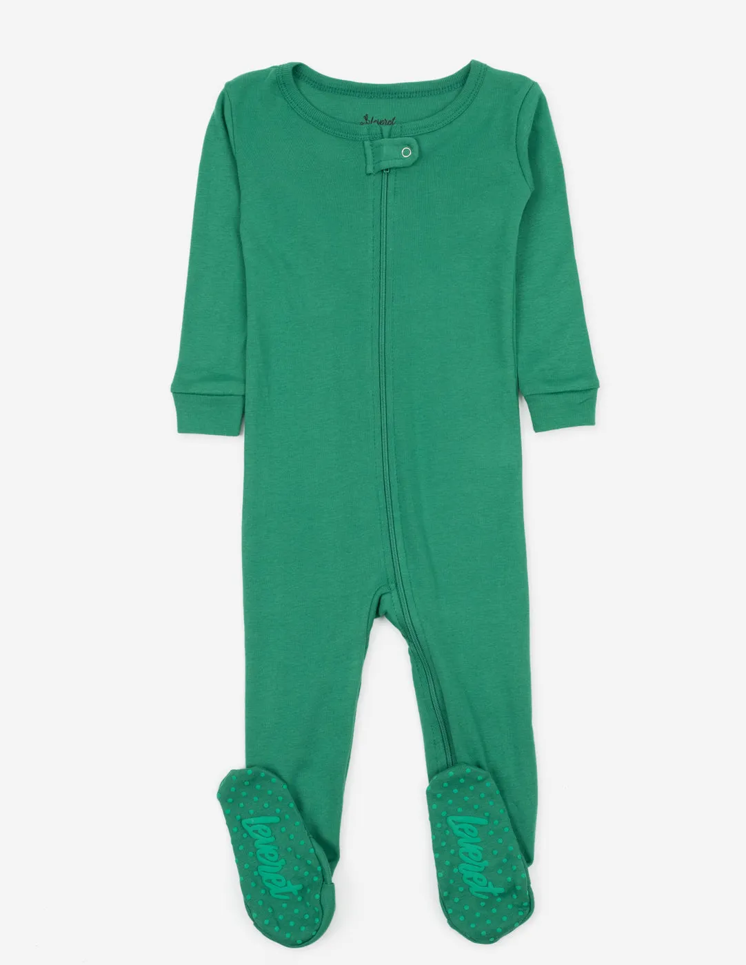 Solid Color Classic Footed Pajamas
