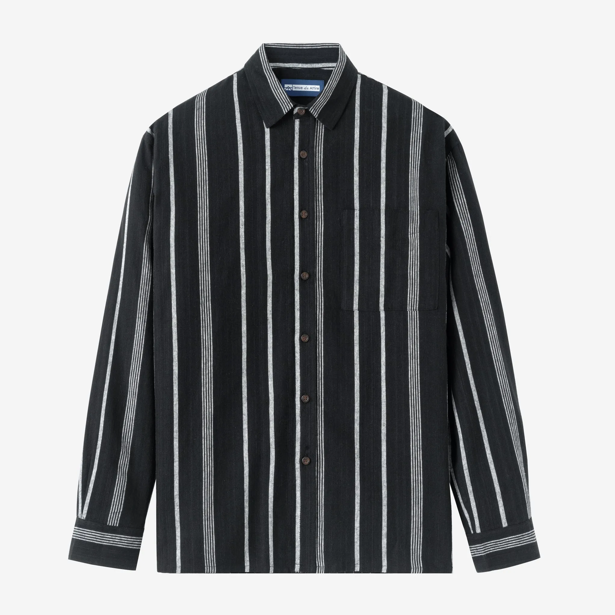 Summer Classic Long Sleeve Shirt - Black Triple Stripes
