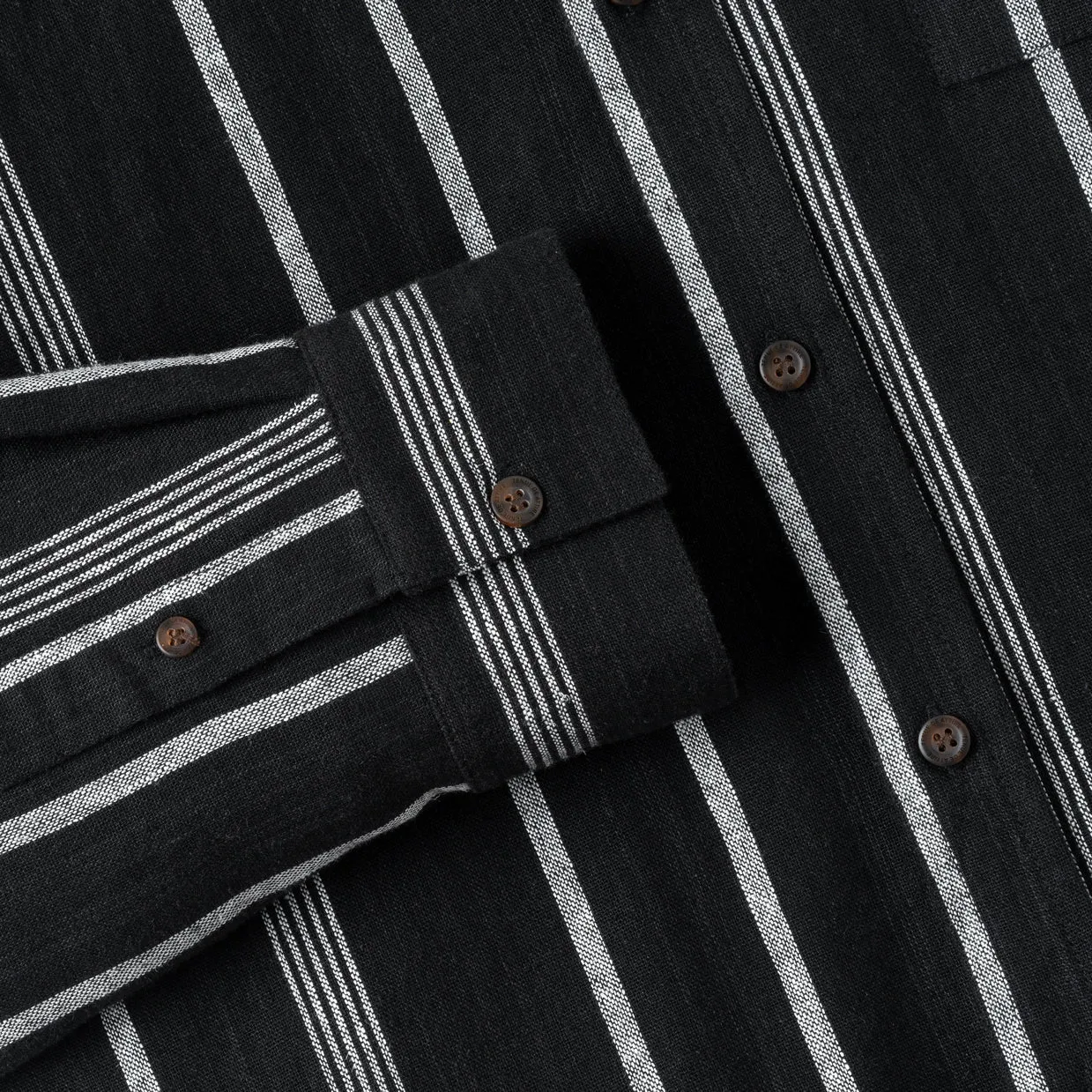 Summer Classic Long Sleeve Shirt - Black Triple Stripes