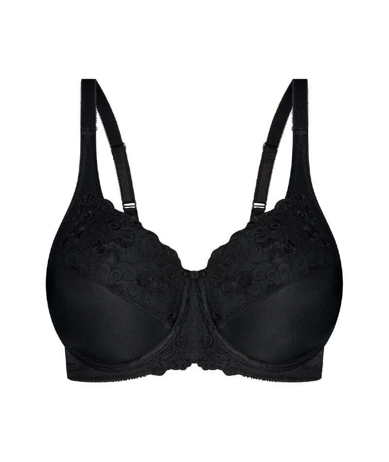 Triumph Embroidered Minimizer Bra - Black