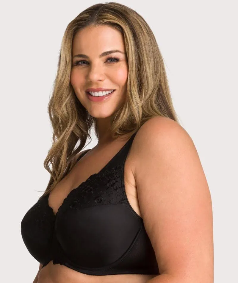 Triumph Embroidered Minimizer Bra - Black