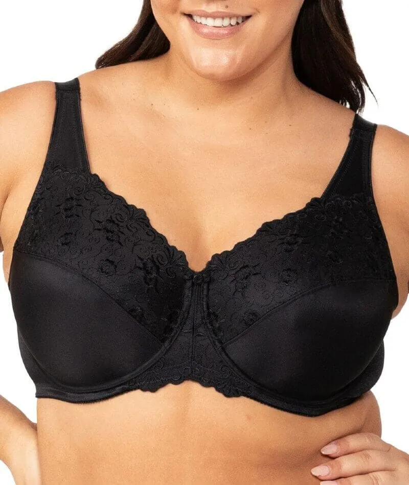 Triumph Embroidered Minimizer Bra - Black
