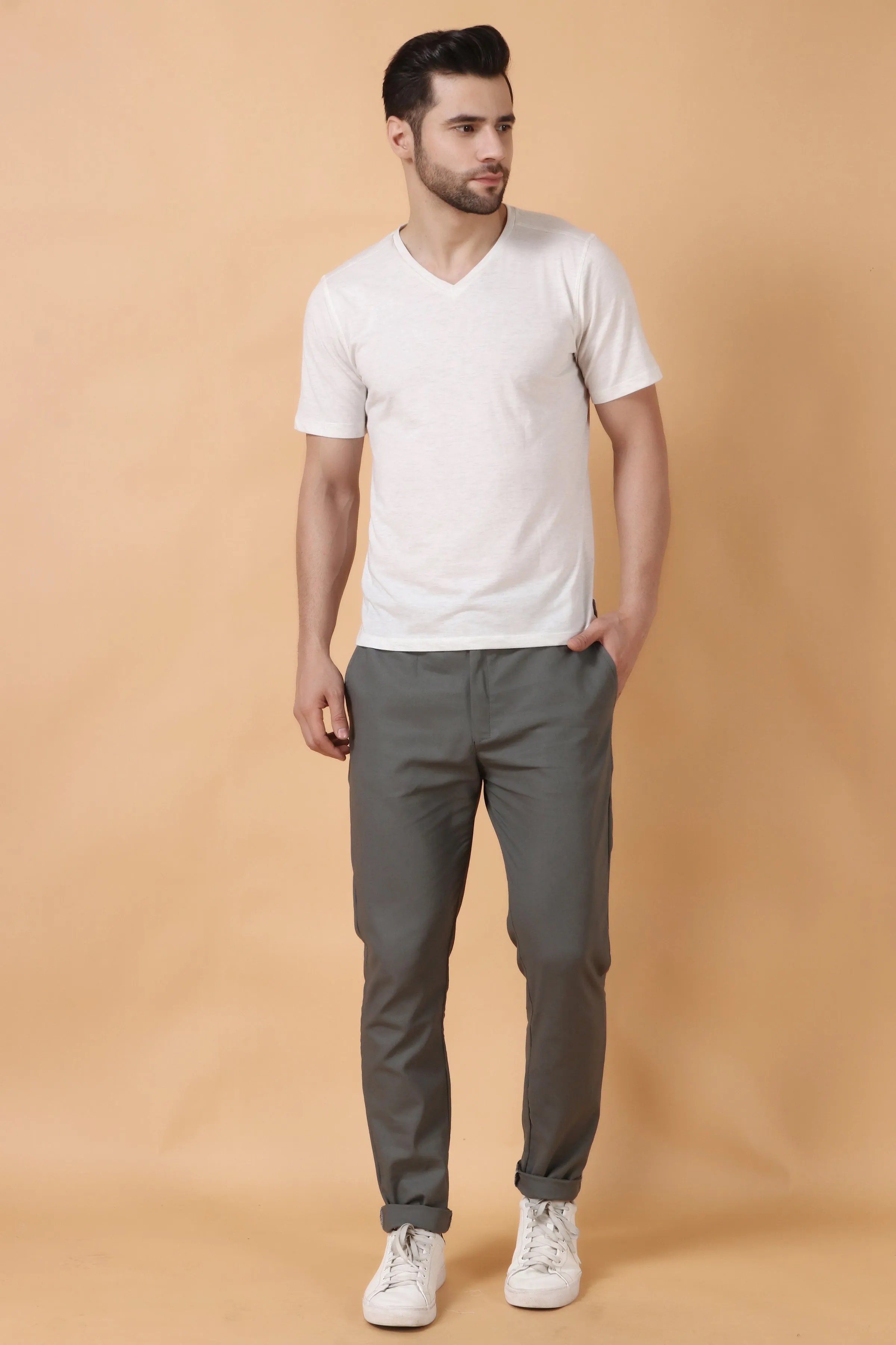 Twilight Grey Cotton Cargo