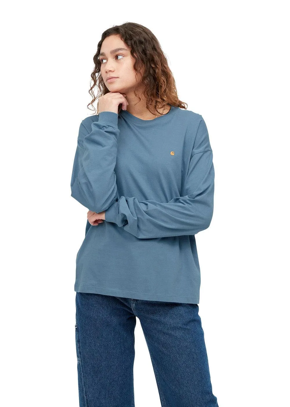 W' L/S Chase T-Shirt - Icy Water / Gold