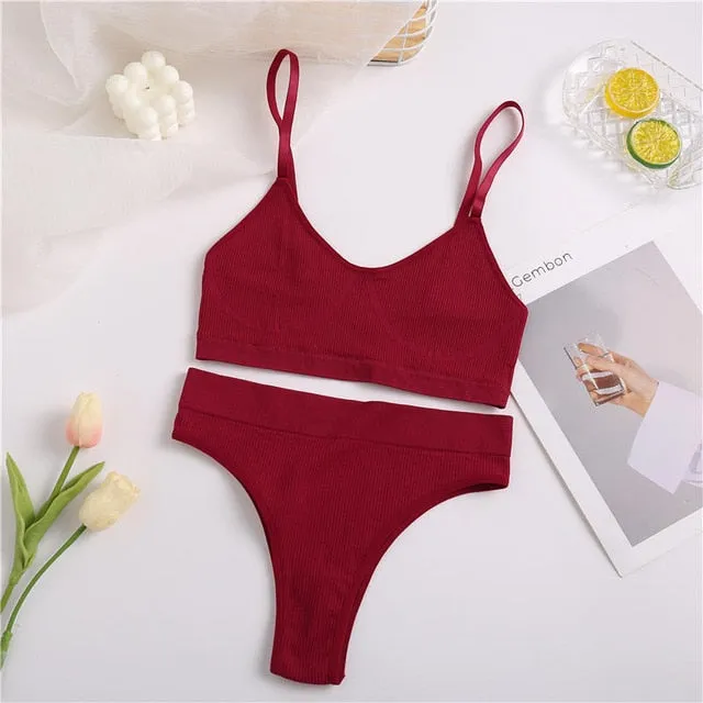 Wirefree Bralette & High Waisted Brief