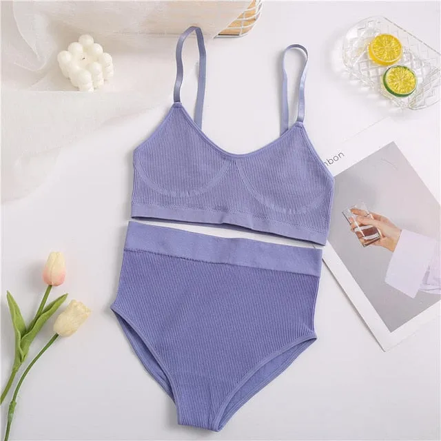 Wirefree Bralette & High Waisted Brief