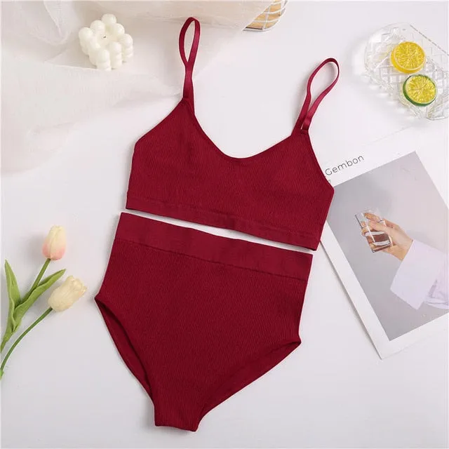Wirefree Bralette & High Waisted Brief