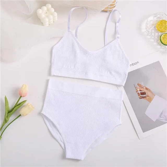 Wirefree Bralette & High Waisted Brief