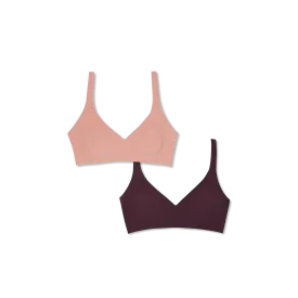 Women’s No Show Plunge Bralette 2-Pack